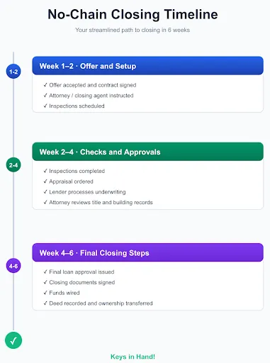Typical timeline for a no chain house purchase 